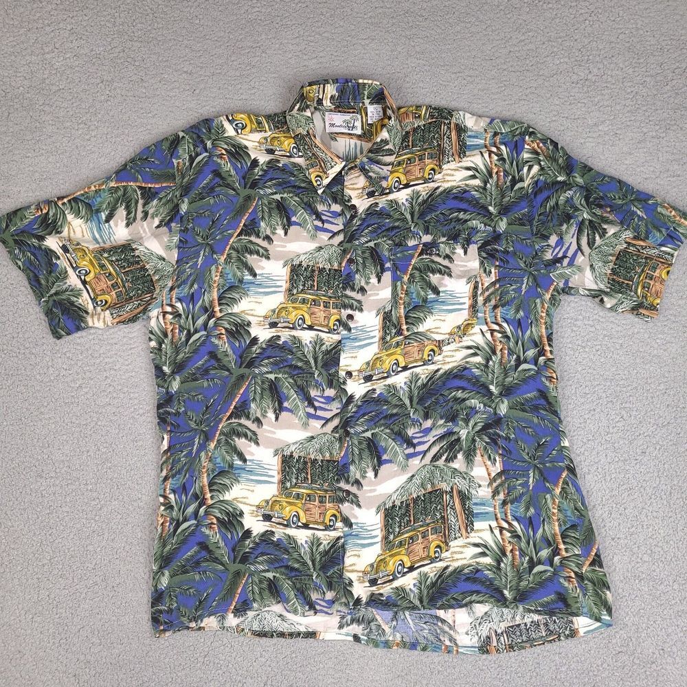 Vintage Monticerutti Hawaiian Shirt Mens XL Tropical Retro Button Down